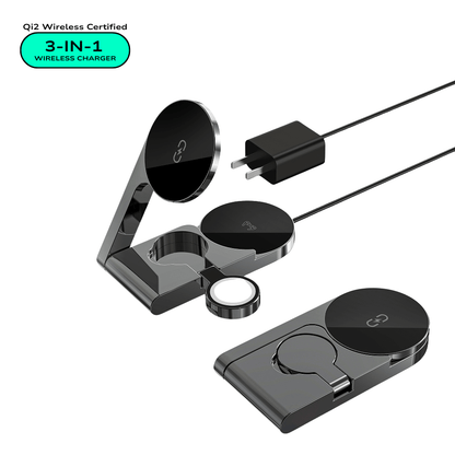 MagNova™ Foldable 3-in-1 Magnetic Fast Wireless Charger